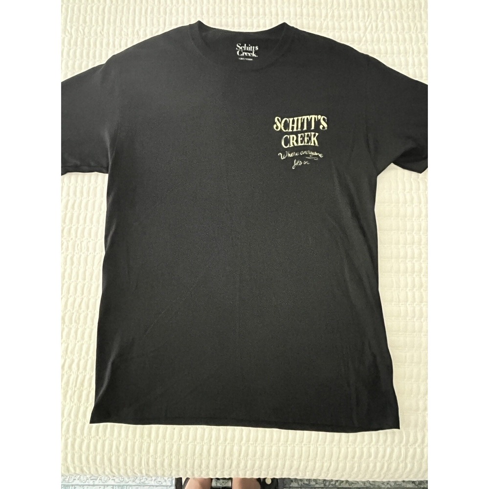 NWT Schitts Creek Black Graphic T-shirt Logo Unisex Size Medium